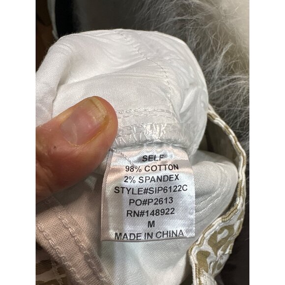 Leopard Print Flared Pants By Wisteria Lane - Womens M - Cotton Blend New - Picture 7 of 8